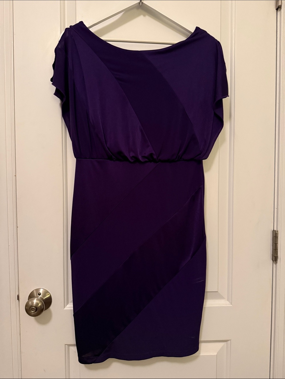 Enfocus Studio Purple Blouson Midi Dress